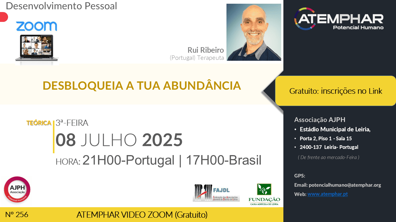 Rui Ribeiro - Palestra 256, Online- ATEMPHAR-