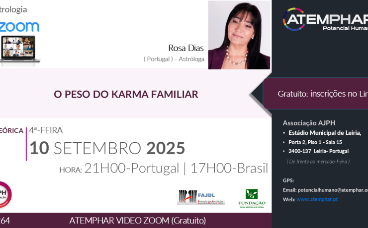 Rosa Dias - Palestra 264, Online Zoom- ATEMPHAR-